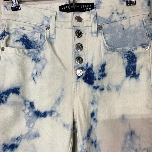 Veronica Beard Debbie Skinny High Rise Bleached Jeans Women 26 Secret PocketsNWT - Picture 8 of 13